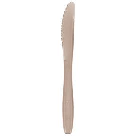 Cuchillo de Plastico PS Premium Beige 190mm (50 Uds)