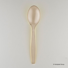 Cuchara de Plastico PS Premium Beige 190mm (50 Uds)