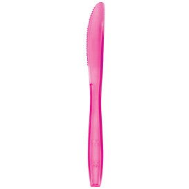 Cuchillo de Plastico PS Premium Fucsia 190mm (1000 Uds)