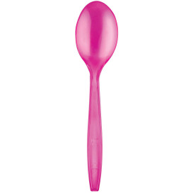 Cuchara de Plastico PS Premium Fucsia 190mm (50 Uds)