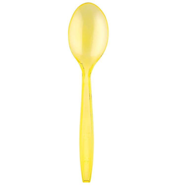 Cuchara de Plastico PS Premium Amarillo 190mm (50 Uds)