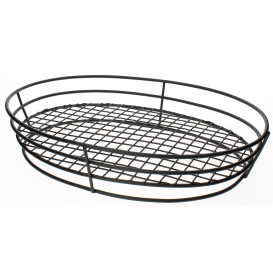 Cesta Ovalada de Acero Negro 280x205x57mm (1 Ud.)