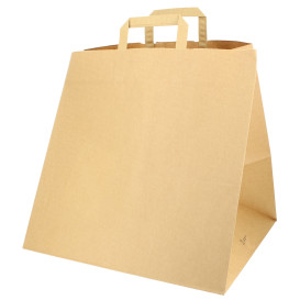 Bolsa Papel Cajas Pizza Asas 80g 37+33x32 cm (125 Uds)