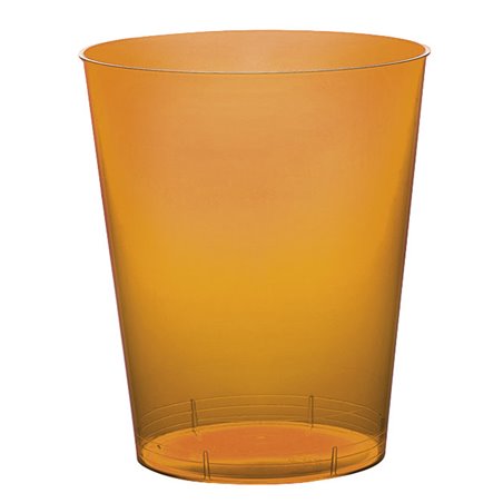 Vaso de Plástico Moon Naranja Transp. PS 350ml (20 Uds)