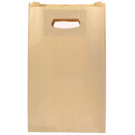 Bolsa Papel Kraft Asas Troqueladas 70g 24+7x37cm (50 Uds)