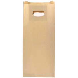 Bolsa Papel Kraft Asas Troqueladas 60g 18+6x32cm (50 Uds)