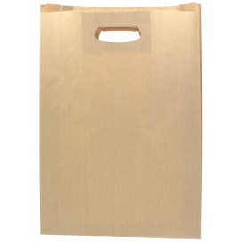 Bolsa Papel Kraft Asas Troqueladas 70g 31+8x42cm (50 Uds)