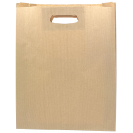 Bolsa Papel Kraft Asas Troqueladas 70g 41+10x42cm (250 Uds)