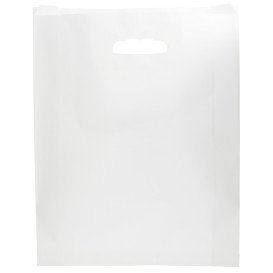 Bolsa Papel Blanco Asas Troqueladas 70g 41+10x42cm (50 Uds)