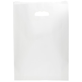 Bolsa Papel Blanco Asas Troqueladas 70g 31+8x42cm (250 Uds)