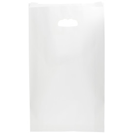 Bolsa Papel Blanco Asas Troqueladas 70g 24+7x37cm (50 Uds)