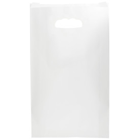 Bolsa Papel Blanco Asas Troqueladas 70g 24+7x37cm (250 Uds)