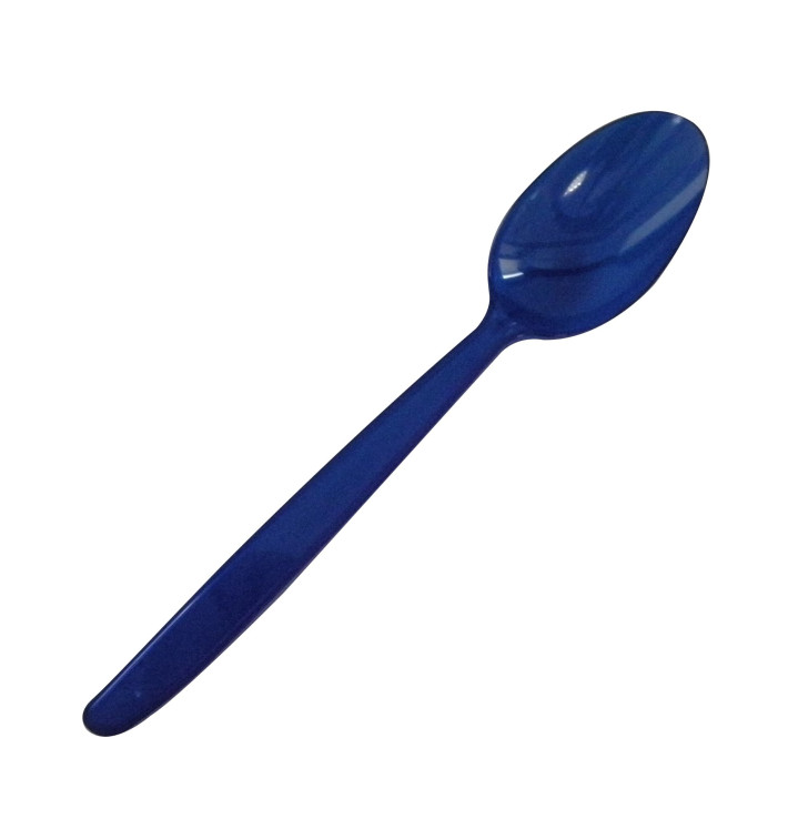 Cucharilla de Plástico PS Azul 155mm (50 Uds)