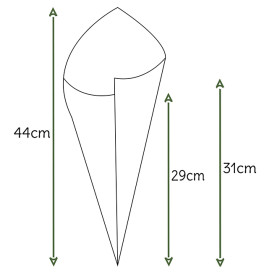 Cono de Papel Estraza Natural 420mm 600g (1.000 Uds)