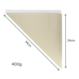 Cono de Papel Estraza Natural 340mm 400g (200 Uds)