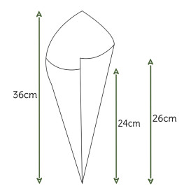 Cono de Papel Estraza Natural 340mm 400g (200 Uds)