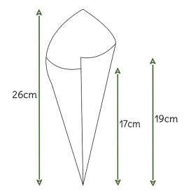 Cono de Papel Estraza Natural 240mm 100g (2.000 Uds)