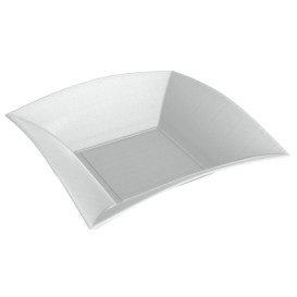 Plato Hondo Caña de Azucar Nice Blanco 180x180mm (50 Uds)