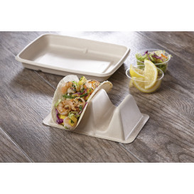 Soporte de Caña de Azucar para Tacos 18x11x5cm (75 Uds)