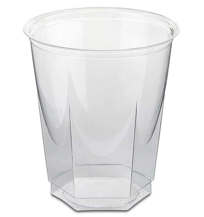 Vaso Plastico Hexagonal PS Cristal 250ml (1250 Uds)