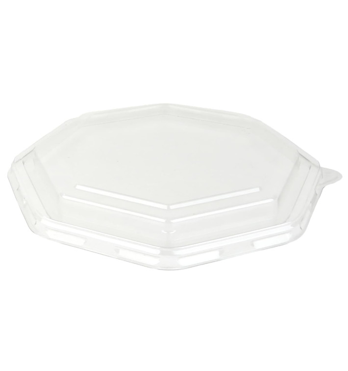 Tapa Plastico PET para Envase Hexagonal 230x230mm (50 Uds)