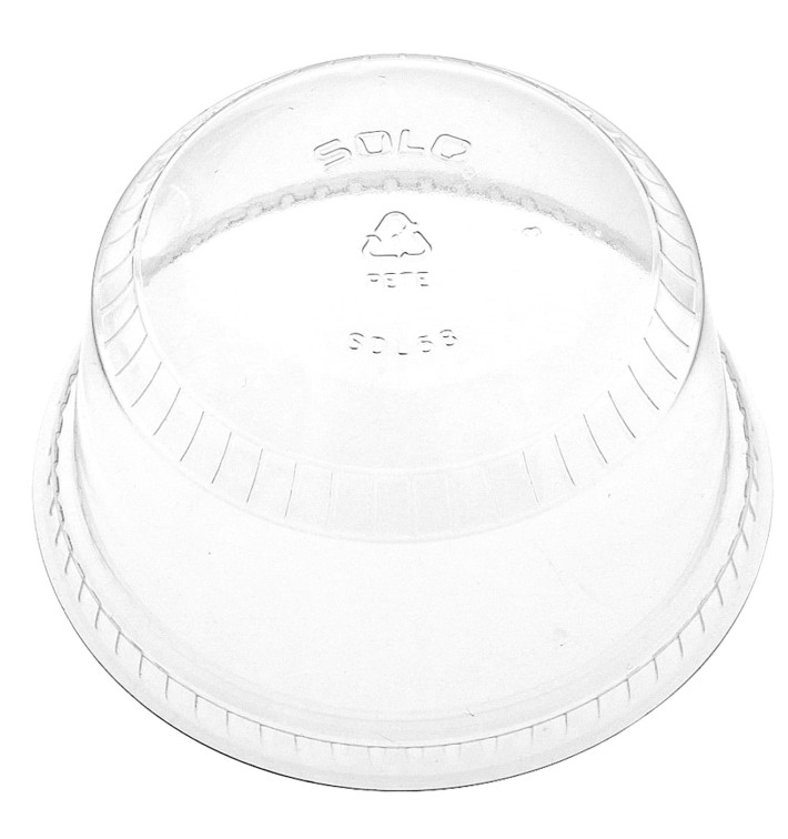 Tapa Cúpula Cerrada PET Cristal Ø9,8cm (50 Uds)