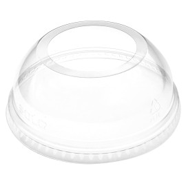 Tapa Cúpula Abierta PET Cristal Ø9,8cm (1000 Uds)