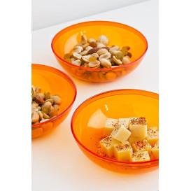 Bol de Plástico Naranja 400ml Ø 14 cm (4 Uds)