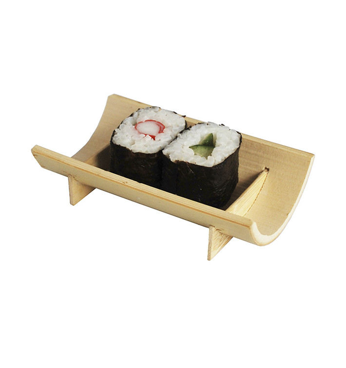 Bandeja de Bambu 10x5x2,3cm (200 Uds) Bandeja de Bambu 10x5x2,3cm (200 Uds)