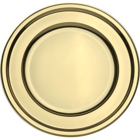 Bajoplato de Plastico PET Redondo Oro 30 cm (50 Uds)