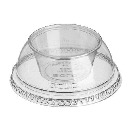 Tapa con Tarrina PET Cristal "Dress" Ø9,2cm (100 Uds)