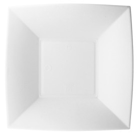 Plato Hondo Caña Azucar Nice Blanco 180x180mm (50 Uds)