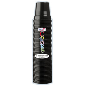 Vaso de Plástico PS Negro 80ml Ø5,7cm (1500 Uds)