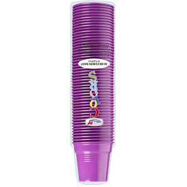 Vaso de Plástico PS Violeta 80ml Ø5,7cm (50 Uds)