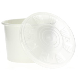 Tarrina de Cartón Blanco con Tapa PP 250ml (250 Uds)