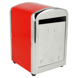 Dispensador Miniservis de Acero Rojo 10,5x9,7x14cm (12 Uds)