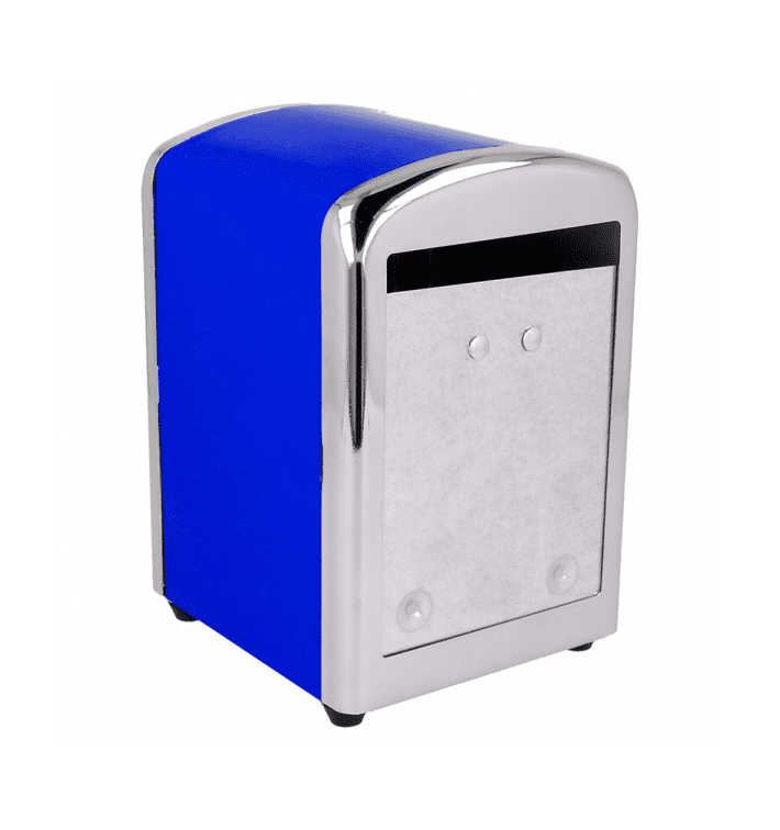 Dispensador Miniservis de Acero Azul 10,5x9,7x14cm (1 Uds) Dispensador Miniservis de Acero Azul 10,5x9,7x14cm (1 Uds)