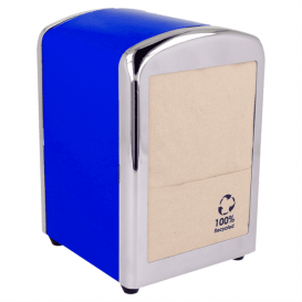 Dispensador Miniservis de Acero Azul 10,5x9,7x14cm (12 Uds)