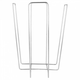 Servilletero de Alambre Plata 22x22x18cm (12 Uds)