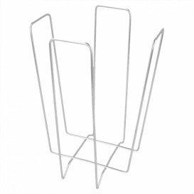 Servilletero de Alambre Plata 22x22x18cm (12 Uds)