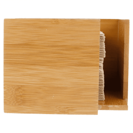 Servilletero para Cocktail de Bambú 13,5x13,5x10cm (12 Uds)