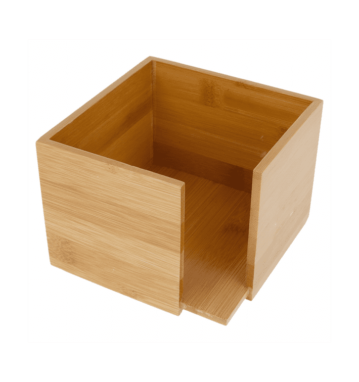 Servilletero para Cocktail de Bambú 13,5x13,5x10cm (12 Uds) Servilletero para Cocktail de Bambú 13,5x13,5x10cm (12 Uds)