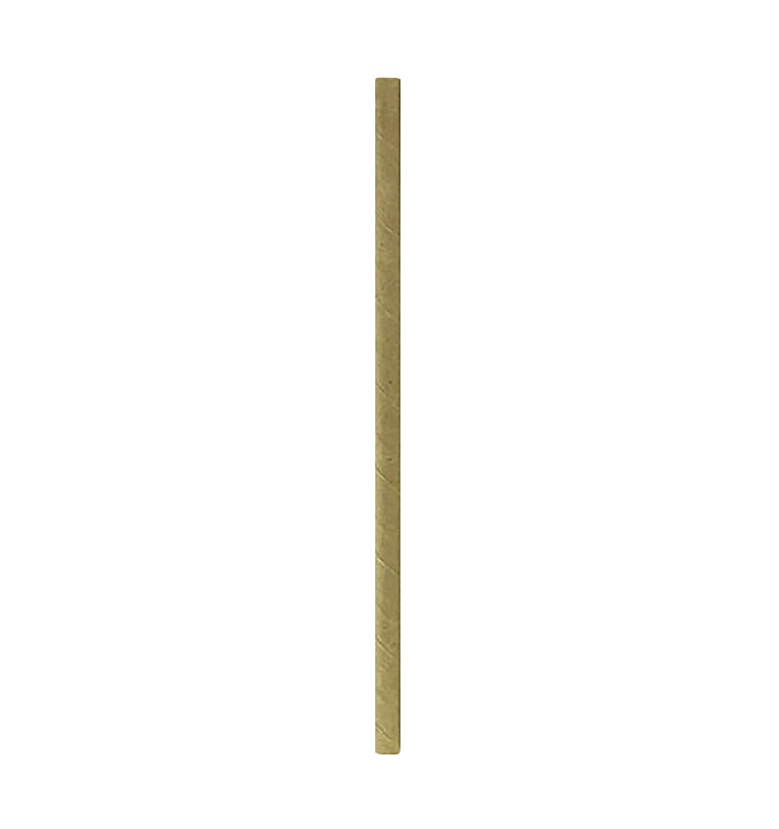 Pajita Recta de Papel Kraft Ø6mm 19,7cm (3000 Uds)