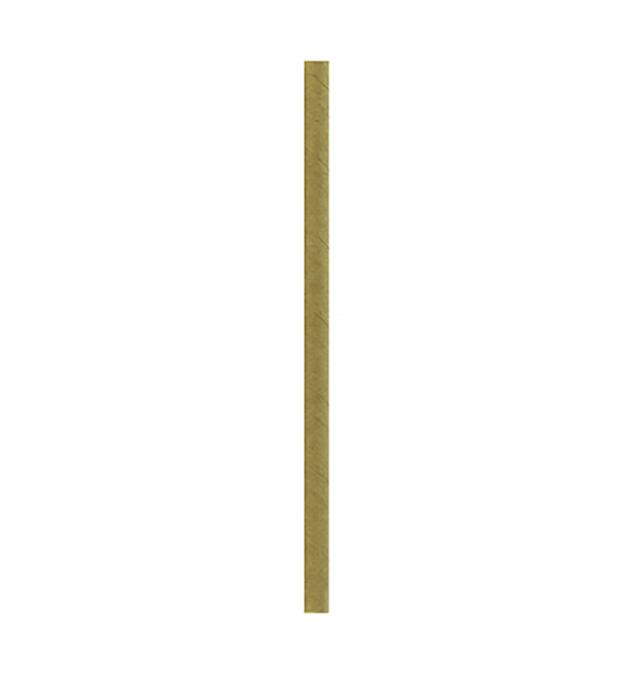 Pajita Recta de Papel Kraft Smoothie Ø8mm 24cm (3.000 Uds)