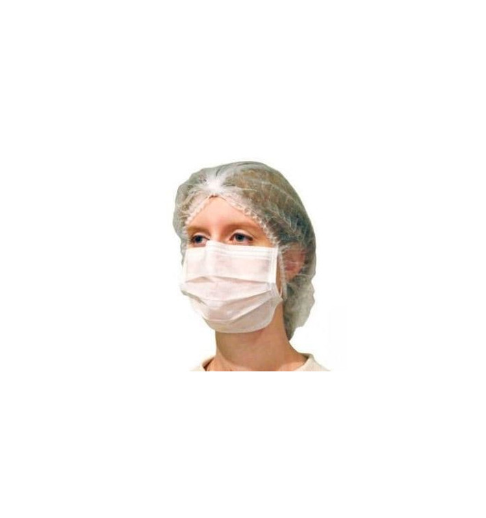Mascarilla Rectangular con gomas TST Blanco 2C (50 Uds)