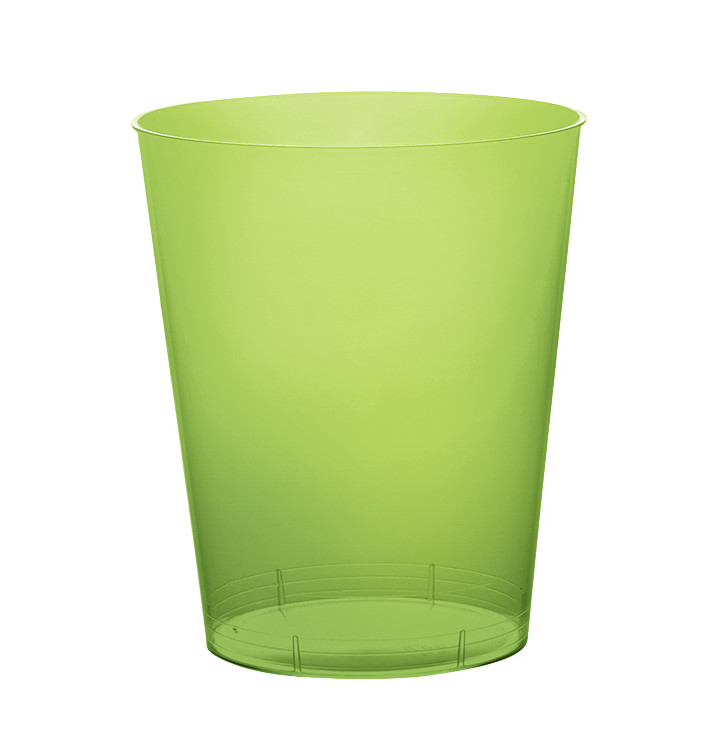 Vaso de Plastico Moon Verde Lima Transp. PS 350ml (20 Uds)