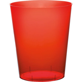 Vaso de Plastico Moon Rojo Transp. PS 350ml (20 Uds)