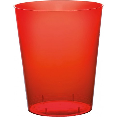 Vaso de Plástico Moon Rojo Transp. PS 350ml (20 Uds)