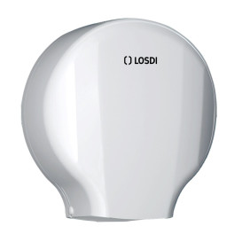 Dispensador Papel Higiénico 300m ABS Blanco (1 Ud)