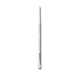 Pajita Flexible Enfundada de PLA Blanco Ø5mm 21cm (250 Uds)